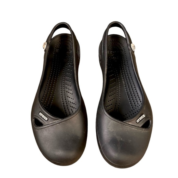 CROCS Olivia Jeweled Slingback Ballet Flats in black - Picture 1 of 8